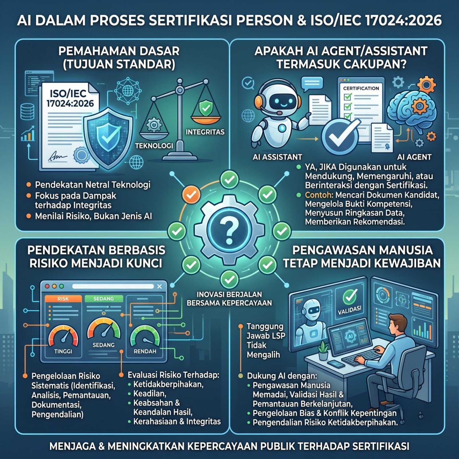 Ketika Artificial Intelligence (AI) sudah menjadi bagian dari pengambilan keputusan proses Sertifikasi Person. Apakah sudah sesuai dengan ISO/IEC 17024:2026?