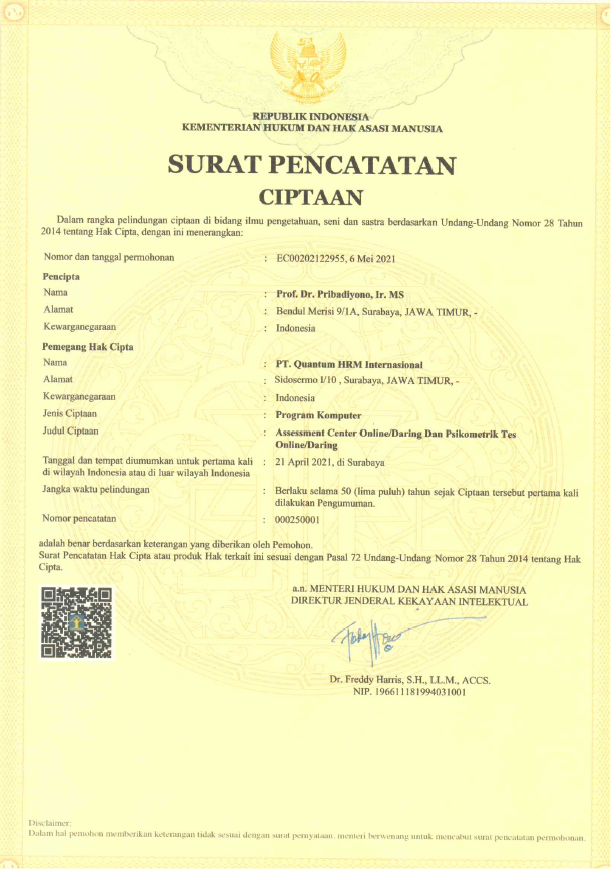 Assessment Center Online Quantum HRM Internasional