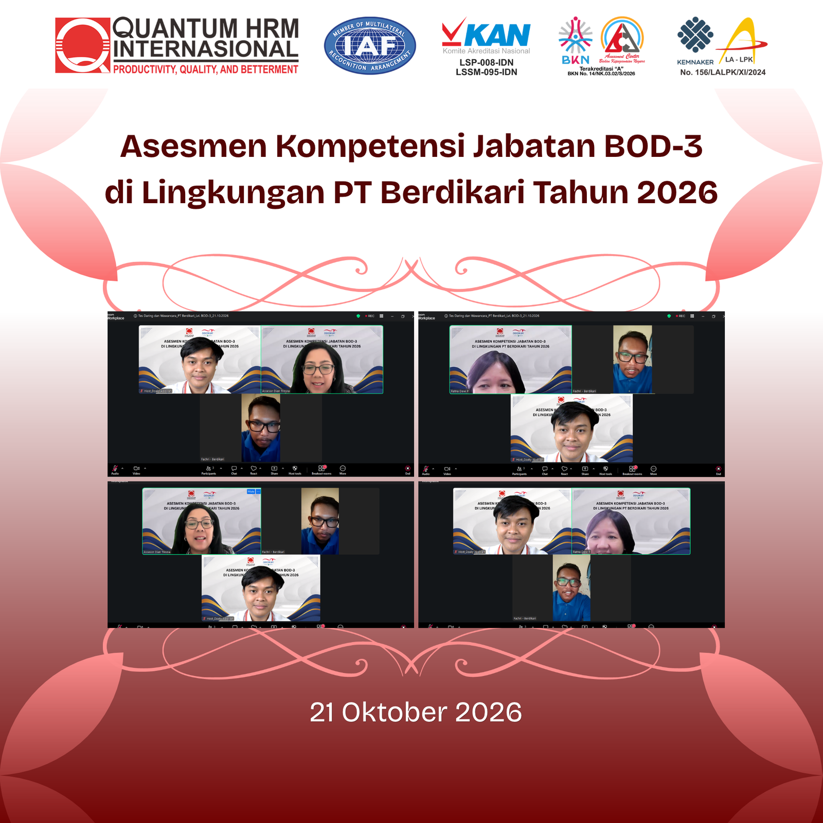 Asesmen Kompetensi Jabatan BOD-3 di Lingkungan PT Berdikari Tahun 2026