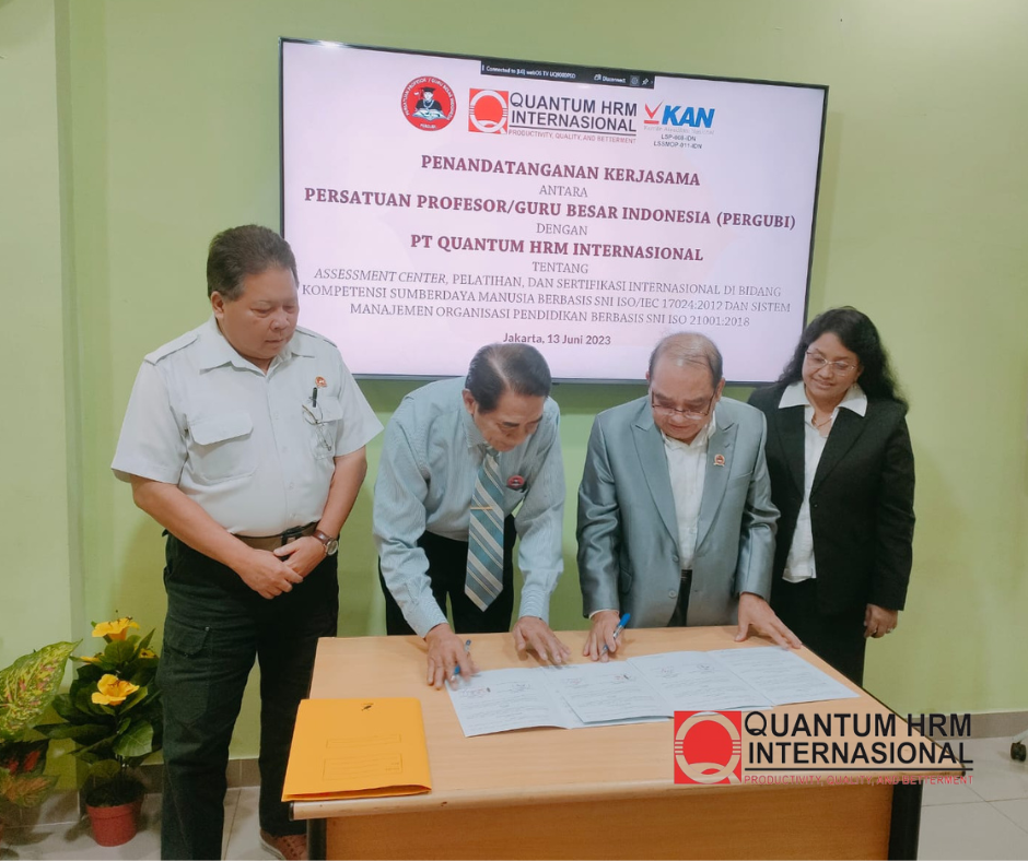 Ketum Pergubi (Prof Gimbal Doloksaribu) Bangun Kerjasama bersama Quantum HRM Internasional (Prof Pribadiyono)