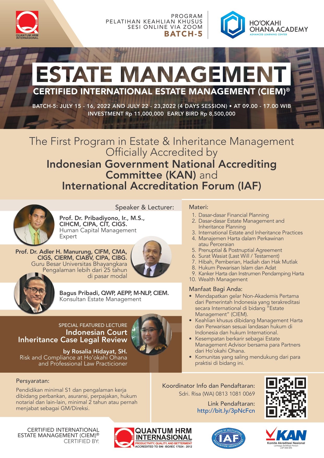 Lokakarya dan Sertifikasi 