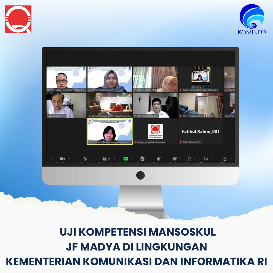 Uji Kompetensi Mansoskul Jabatan Fungsional Madya di Lingkungan Kementerian Komunikasi dan Informatika Republik Indonesia Tahun 2024